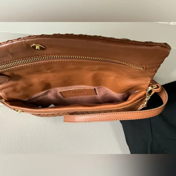 Quince Italian Leather Convertible Folder Clutch / Cognac - Picture 4 of 6